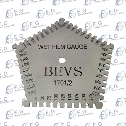 Bevs Yaş Boya Kalınlık Ölçüm Plakası, 25-2700µm, Film Gauge
